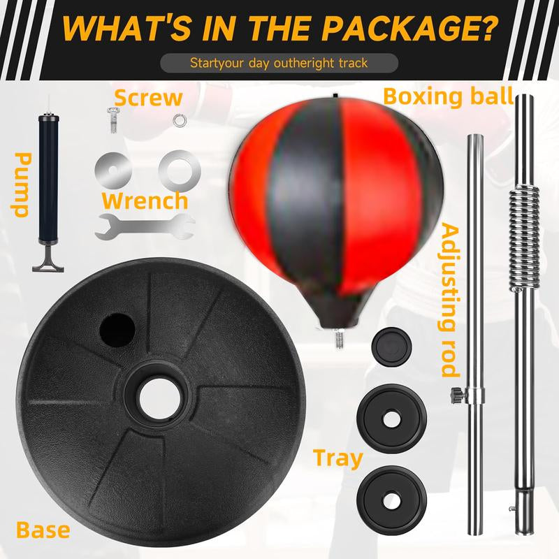 Boxing Speedy Bag Punching Bag with Stand for Adults and Teens, Height Adjustable, Speed Bags for Boxing for Training, Stress Relief and Fitness