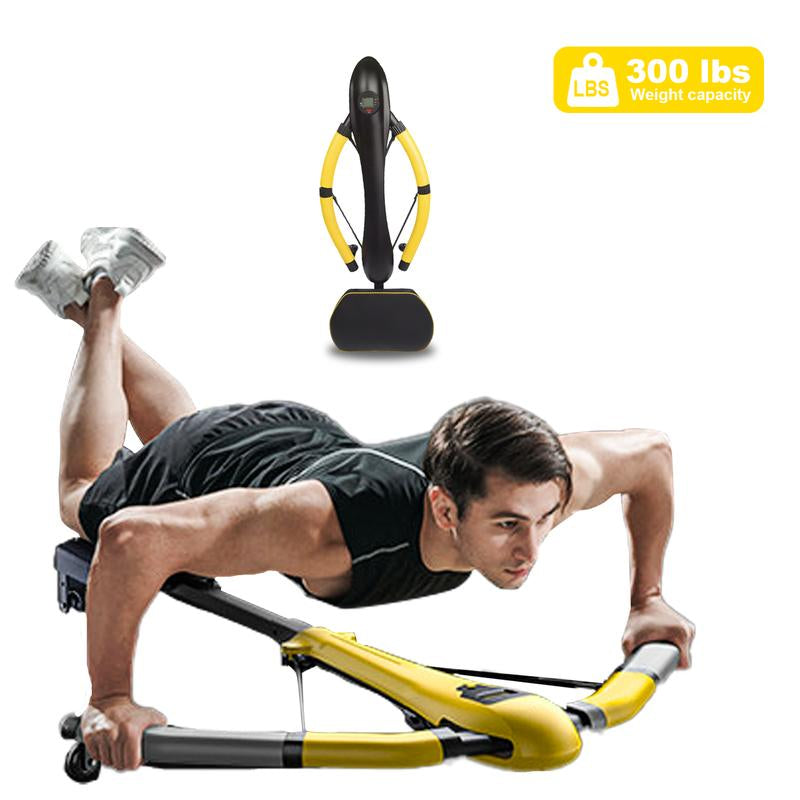 HOTWAVE Abdominal Trainer Multifunctional Core Training Machine Dragonfly Machine, Adjustable Resistance, Can Exercise Shoulders, Back, Legs, Abdomen, Men'S Home Strength Training Equipment, Does Not Take up Space, Simple Installation