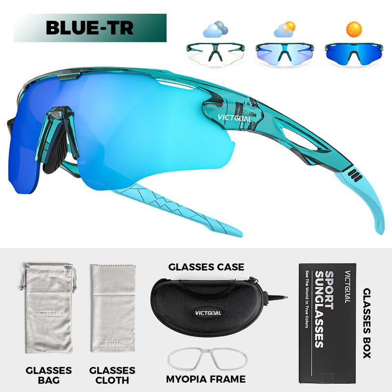 VICTGOAL Photochromic Cycling Glasses for Men Women Outdoor Sports UV400 Protection Bicycle Eyewear MTB Mountain Road Bike Eyeglass