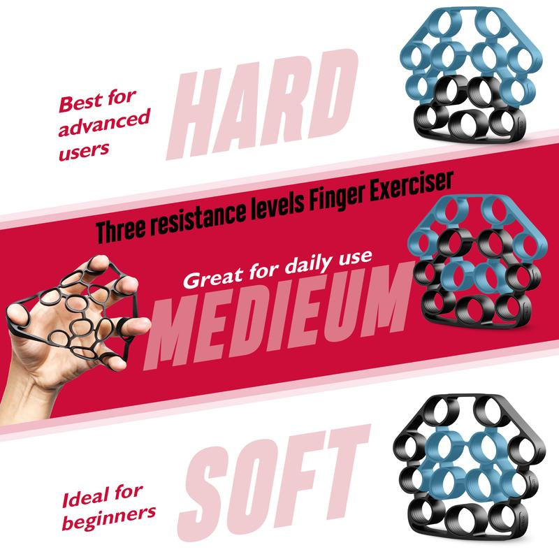 Fitbeast Grip Strength Trainer Kit, Pro Hand and Forearm Strengthener Kit - 6 Pack with Adjustable Resistance and Multi-Function Massage Balls for Hand Therapy, Grip Training, and Recovery