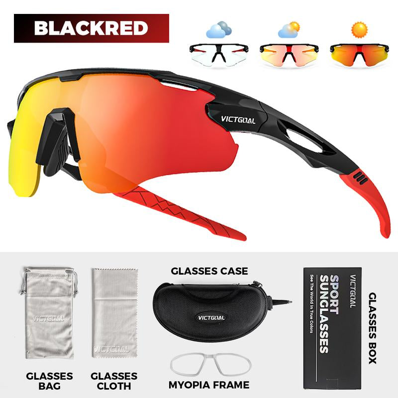 VICTGOAL Photochromic Cycling Glasses for Men Women Outdoor Sports UV400 Protection Bicycle Eyewear MTB Mountain Road Bike Eyeglass