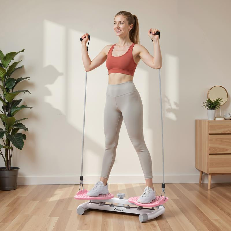 【Live Link Only】Merach Waist Twist Machine Slim Waist and Toned Abs Waist Twister Can Stand with Feet Apart Double Non-Slip No Noise Use Exercise Equipment Abdominal Roller Workout