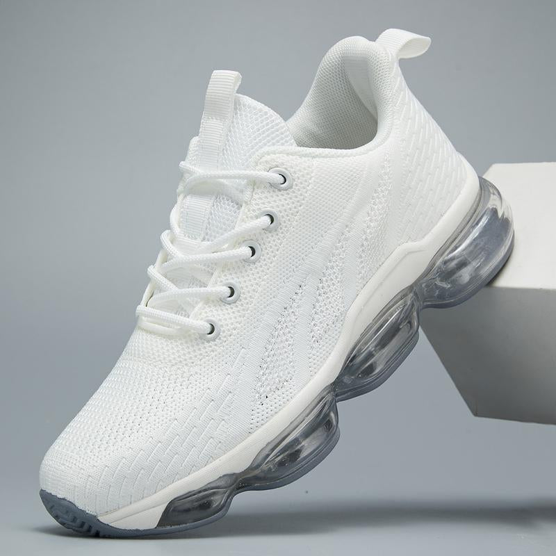 Women'S Sporty Solid Roundtoe Laces Trainers, Fashionable Lace Upfront Mesh Breathable Comfortable Sports Running Shoes, Casual Versatile Outdoor Walking-1553