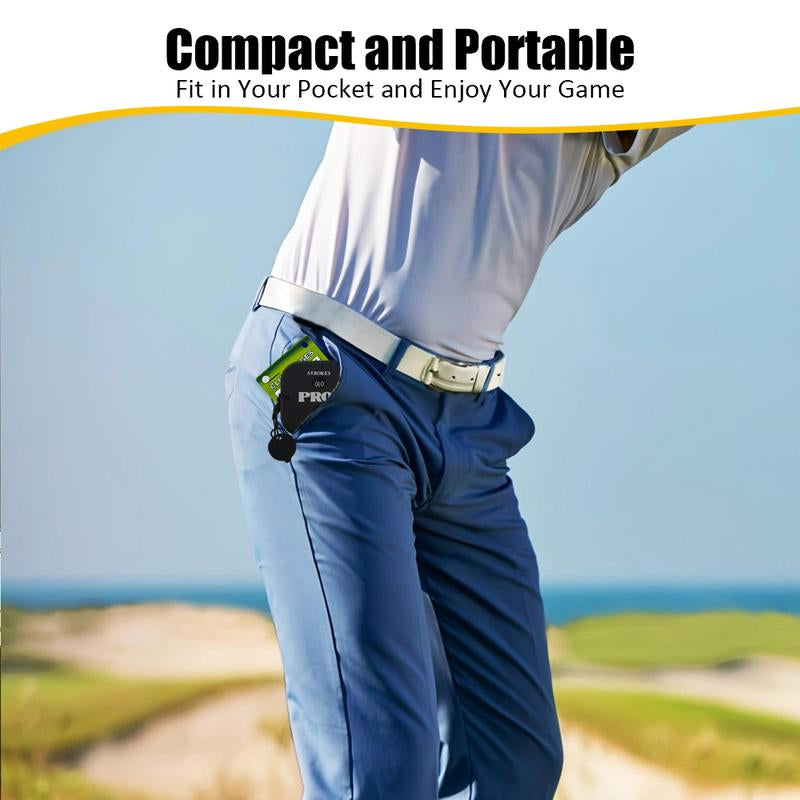 Arttodo Golf Club Range Chart Card & Golf Score Counter Clicker, Mini Golf Shot Stroke Counter, Mini Inch Range Card, Golf Accessories, Golf Gifts