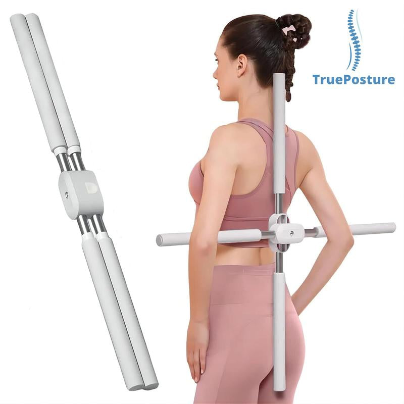 Trueposture Back Extender - Adjustable Yoga and Pilates Stick for Comfort and Stability - Stretching Aid
