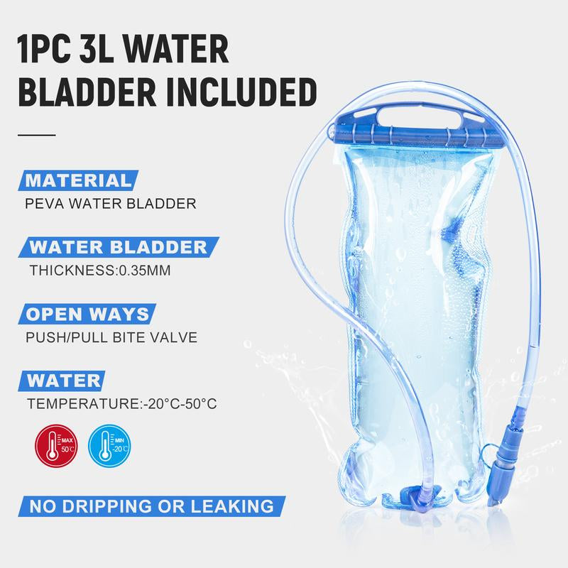 Lightweight 12L Hydration Backpack with 3L Water Bladder – Waterproof, Comfortable & Durable for Cycling, Hiking, Running, Climbing & Camping