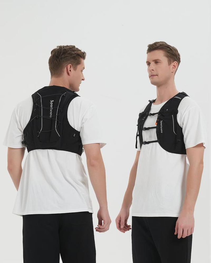Sportsnew Running Vest for Women Men, Lightweight 10L Hydration Backpack with Waterproof Phone Pocket, 2L Water Bladder or 500Ml Soft Flasks, Breathable Pack for Hiking Trail Running Cycling Marathon Outdoor