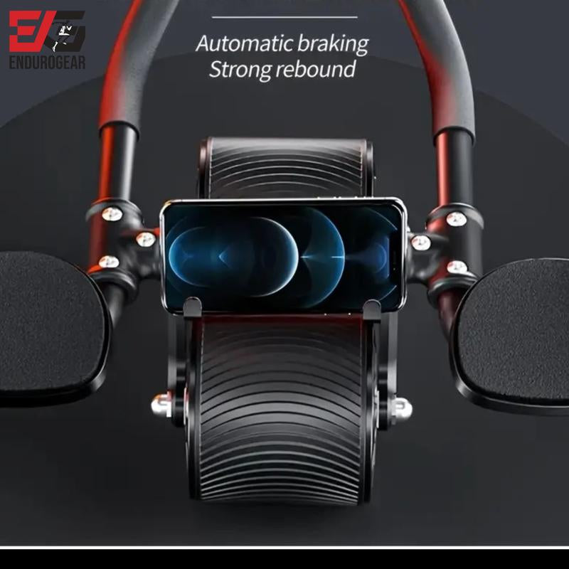 Ab Roller Wheel with Elbow Support & Automatic Rebound – Double-Wheel Core & Abs Exercise Roller + Knee Mat | ENDUROGEAR