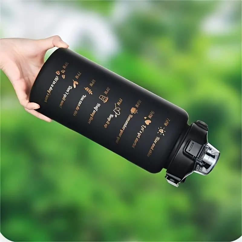 Gradient Water Bottle 3 Pcs Set with Motivational Time Marker & Leak Proof Flip Top Lid for School, Fitness Enthusiasts & Indoor Outdoor Activities