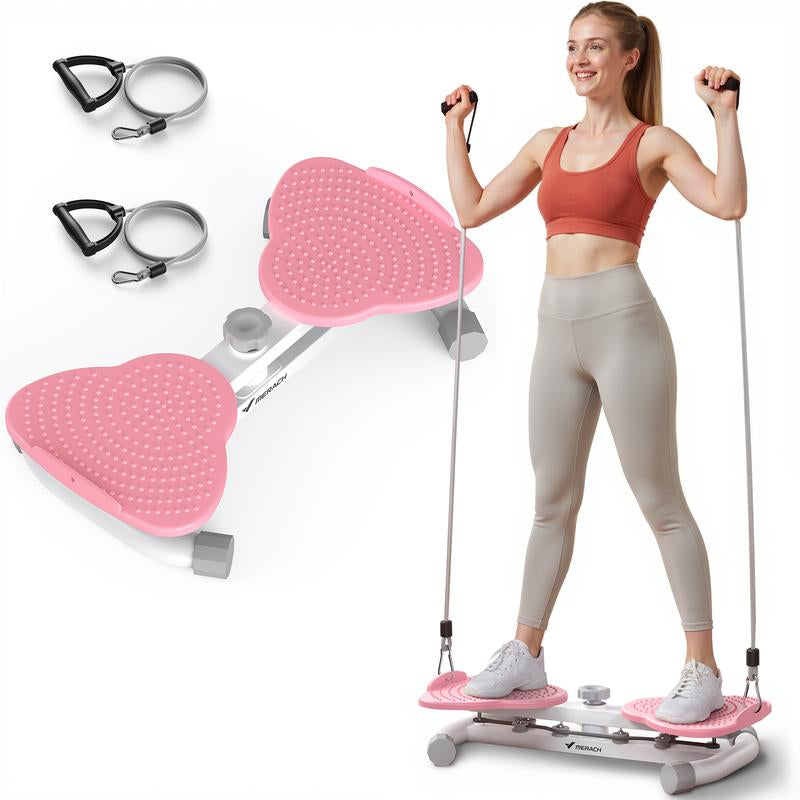 【Live Link Only】Merach Waist Twist Machine Slim Waist and Toned Abs Waist Twister Can Stand with Feet Apart Double Non-Slip No Noise Use Exercise Equipment Abdominal Roller Workout