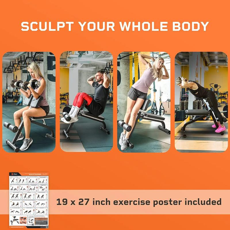 Lifepro Adjustable Roman Chair: Back & Glute Extension Bench for Hamstrings and Core Workouts