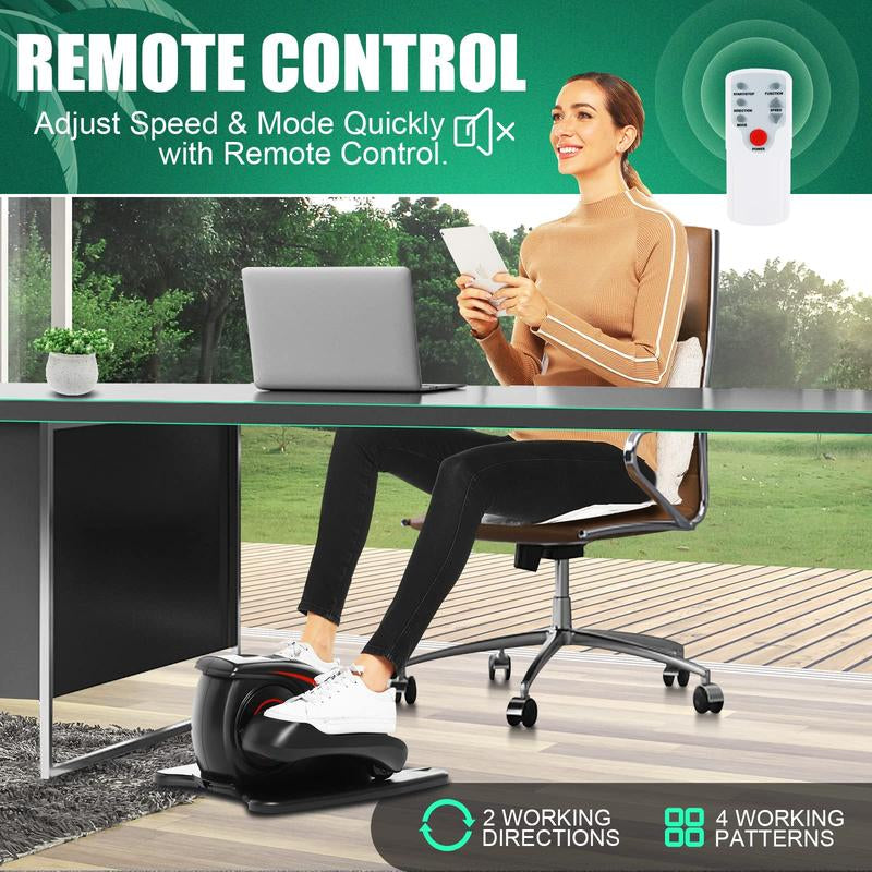 ANCHEER under Desk Elliptical, Electric Seated Pedal Exerciser, Quiet & Compact Mini Elliptical Trainer with Display Monitor and Remote Control, Home Office Leg Exercise Equipment for Seniors Adults