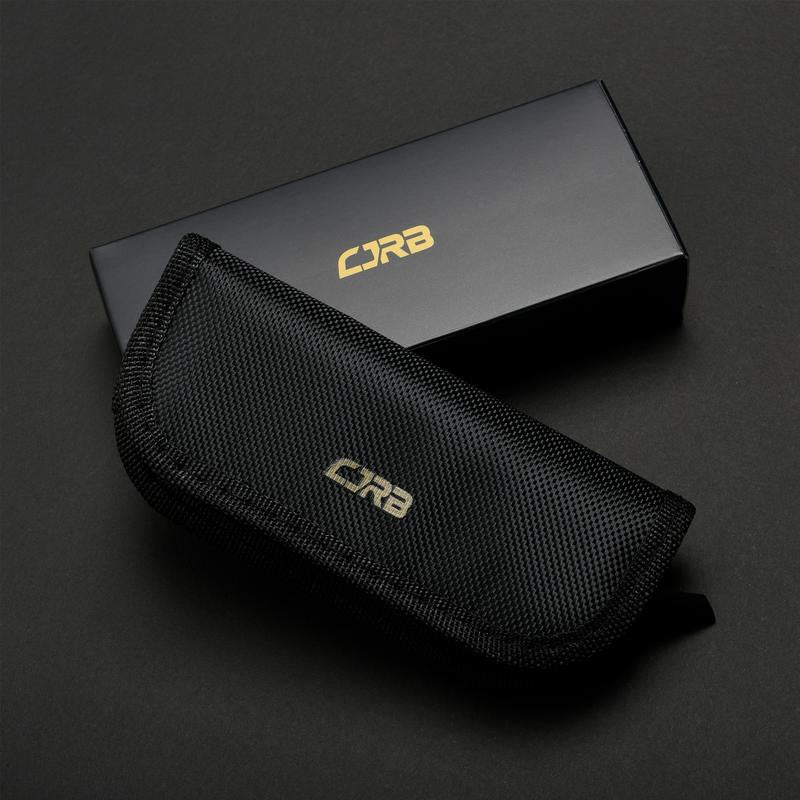 CJRB Aes Camping Folding Knife, Pocket Knife with 3.3"AR-RPM9 Steel Blade Mircarta Handle, EDC Knives for Camping, Survival and Fathersdaygift