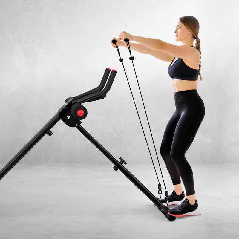 Relifesports Ab Machine, Ab Workout Equipment for Home Gym, Height Adjustable Ab Trainer, Foldable Fitness Equipment with LCD Monitor, Dealsforyoudays