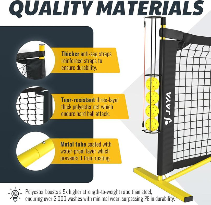 Pickleball Net, 22FT Regulation Size Pickleball Net with Carrying Bag for Driveway Backyards,