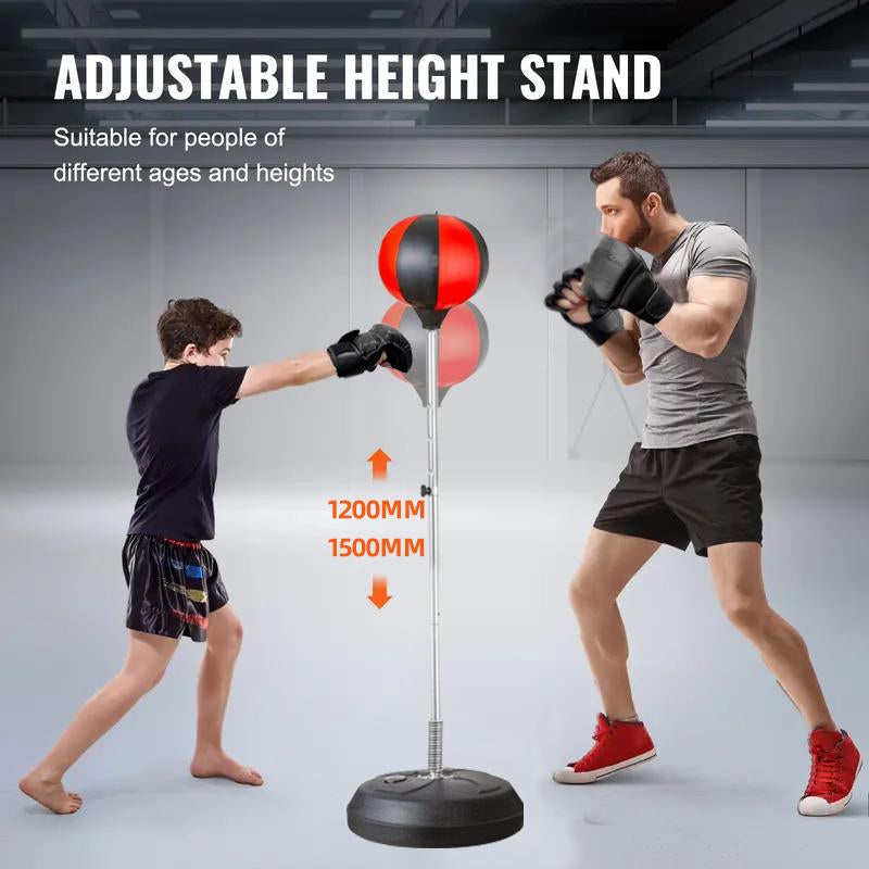 Boxing Speedy Bag Punching Bag with Stand for Adults and Teens, Height Adjustable, Speed Bags for Boxing for Training, Stress Relief and Fitness