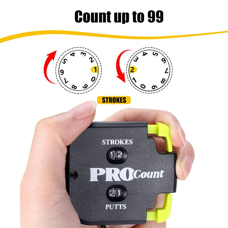 Arttodo Golf Club Range Chart Card & Golf Score Counter Clicker, Mini Golf Shot Stroke Counter, Mini Inch Range Card, Golf Accessories, Golf Gifts