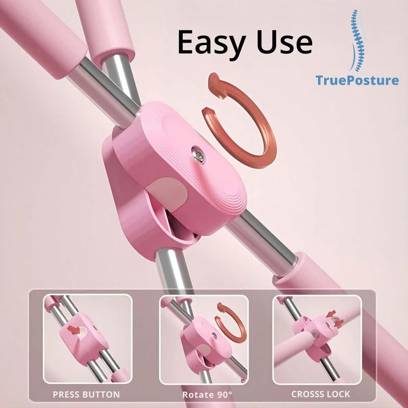 Trueposture Back Extender - Adjustable Yoga and Pilates Stick for Comfort and Stability - Stretching Aid