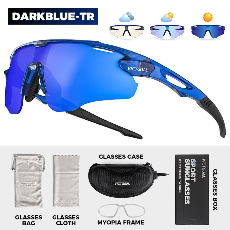 VICTGOAL Photochromic Cycling Glasses for Men Women Outdoor Sports UV400 Protection Bicycle Eyewear MTB Mountain Road Bike Eyeglass