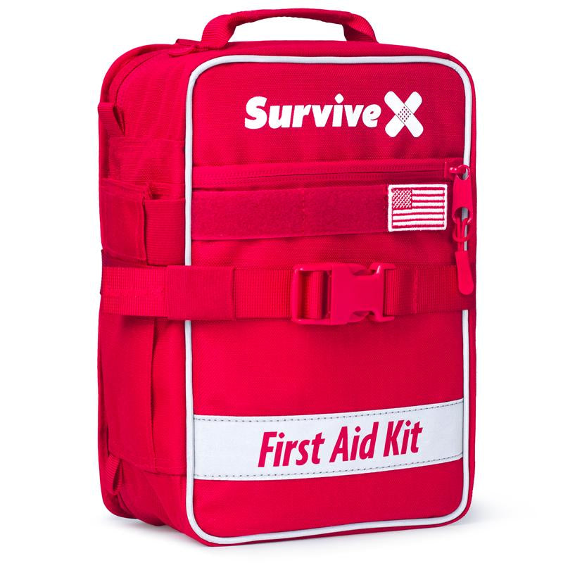 SURVIVEX Large Comprehensive First Aid Kit Ideal for Car, Travel & Home - Emergency Kit for Hiking, Camping, Backpacking and Outdoors
