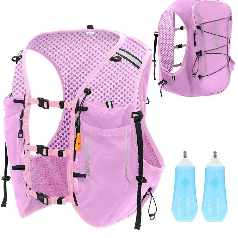 Sportsnew Running Vest for Women Men, Lightweight 10L Hydration Backpack with Waterproof Phone Pocket, 2L Water Bladder or 500Ml Soft Flasks, Breathable Pack for Hiking Trail Running Cycling Marathon Outdoor