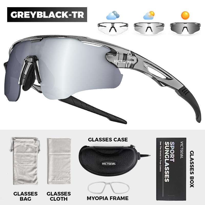 VICTGOAL Photochromic Cycling Glasses for Men Women Outdoor Sports UV400 Protection Bicycle Eyewear MTB Mountain Road Bike Eyeglass