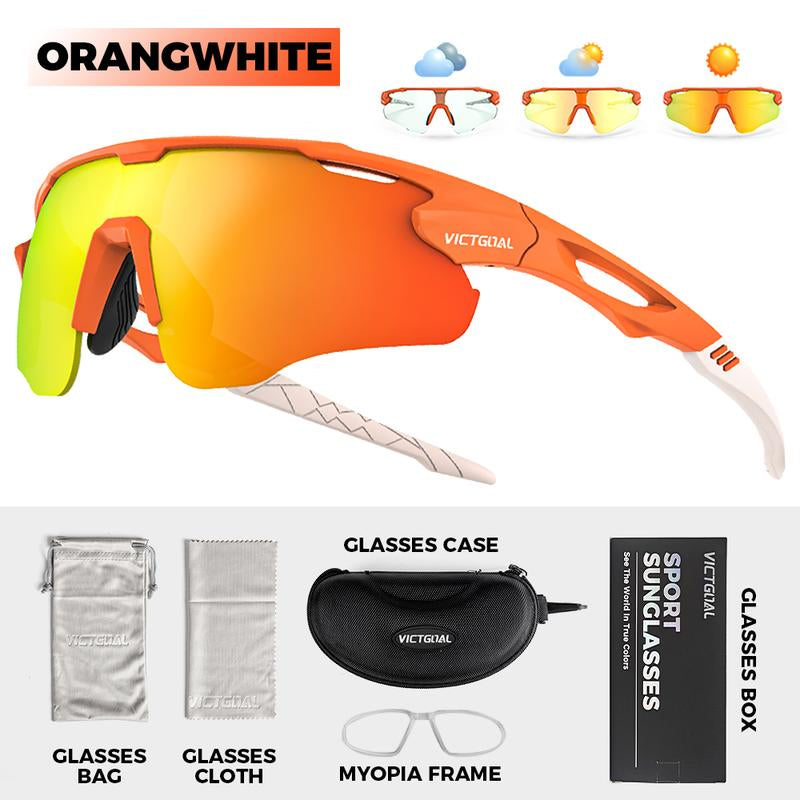VICTGOAL Photochromic Cycling Glasses for Men Women Outdoor Sports UV400 Protection Bicycle Eyewear MTB Mountain Road Bike Eyeglass