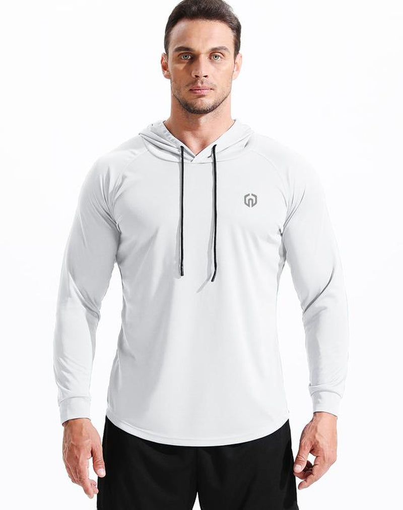 NELEUS Men'S 3 Pack Long Sleeve Drawstring Hoodie Athletic Shirts, Workout Hoodies