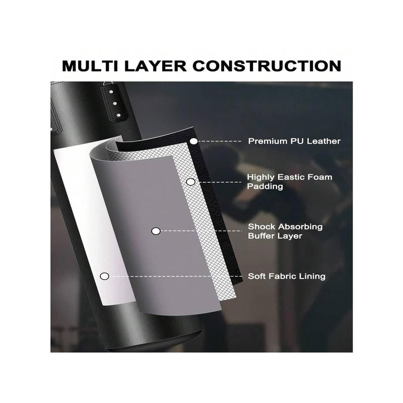 4 FT Heavy Punching Bag for Adults, Unfilled PU Punching Bag with 12 OZ Boxing Gloves for Home Gym MMA Karate Kickboxing Muay Thai Training - Perfect Gift for Men Women