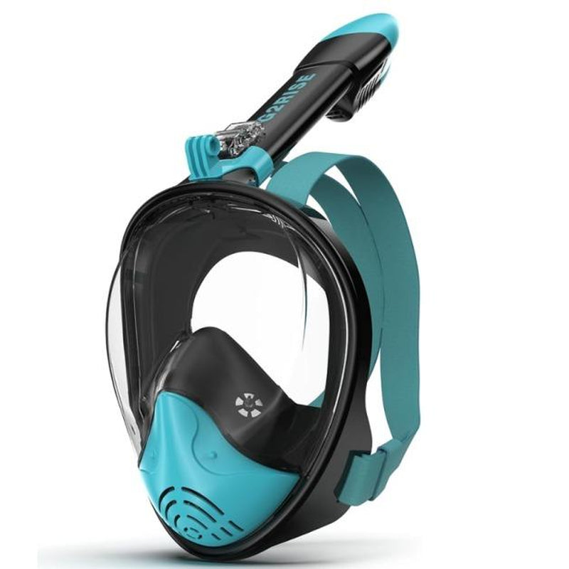 G2RISE Adults & Kids Snorkeling Set Gear, Full Face Snorkel Mask with Detachable Camera Mount, Safe Breathing, anti Fog anti Leak, with Swimming Earplug, Travel Friendly, Beginner Friendly