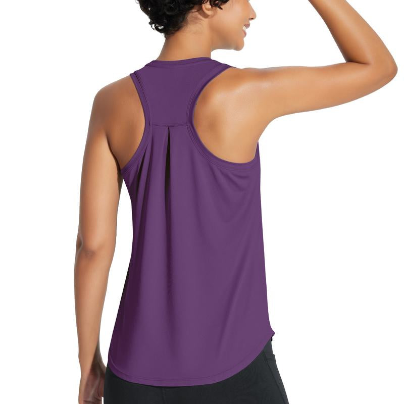 Baleaf 2025 Women'S Workout Tank Top Racerback Tops Sleeveless Running Shirts Golf Outfits Loose Fit Yoga Athletic Gym Sports Tennis Workout Top Casual Lounge Everyday Wear