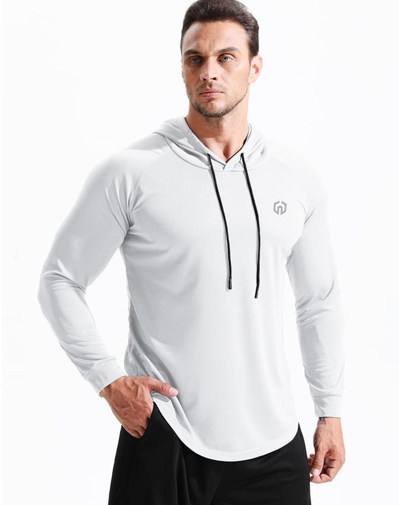 NELEUS Men'S 3 Pack Long Sleeve Drawstring Hoodie Athletic Shirts, Workout Hoodies