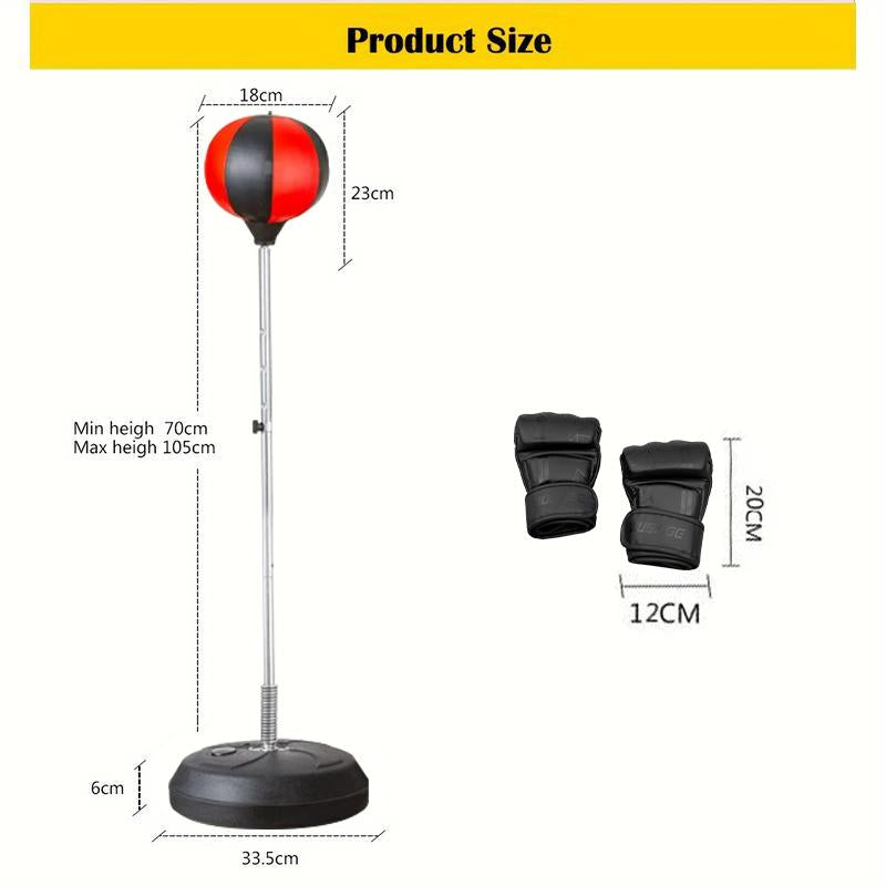 Boxing Speedy Bag Punching Bag with Stand for Adults and Teens, Height Adjustable, Speed Bags for Boxing for Training, Stress Relief and Fitness