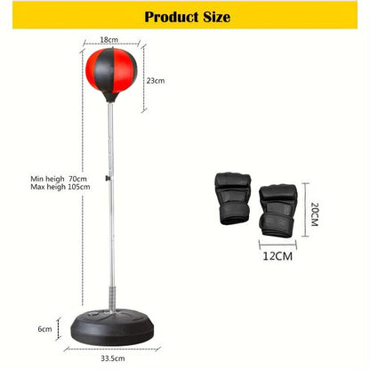 Boxing Speedy Bag Punching Bag with Stand for Adults and Teens, Height Adjustable, Speed Bags for Boxing for Training, Stress Relief and Fitness