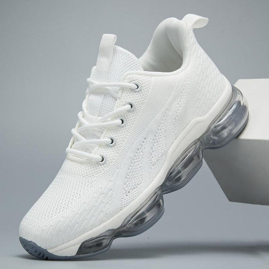 Women'S Sporty Solid Roundtoe Laces Trainers, Fashionable Lace Upfront Mesh Breathable Comfortable Sports Running Shoes, Casual Versatile Outdoor Walking-1553