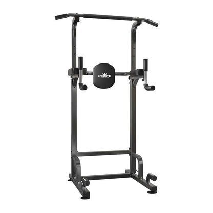 Relifesports Adjustable Power Tower Workout Station Dip Station Pull up Leg Press for Home Gym Strength Training Fitness Equipment 450LBS
