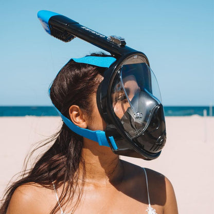 G2RISE Adults & Kids Snorkeling Set Gear, Full Face Snorkel Mask with Detachable Camera Mount, Safe Breathing, anti Fog anti Leak, with Swimming Earplug, Travel Friendly, Beginner Friendly