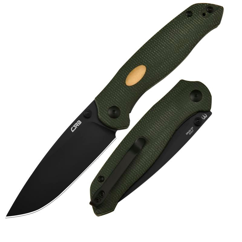 CJRB Aes Camping Folding Knife, Pocket Knife with 3.3"AR-RPM9 Steel Blade Mircarta Handle, EDC Knives for Camping, Survival and Fathersdaygift