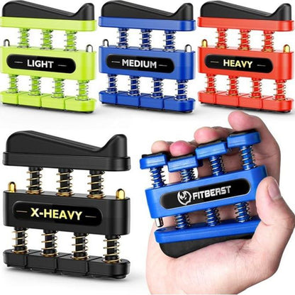 Fitbeast Grip Strength Trainer, Finger Exerciser, Forearm Strengthener 9-Piece Kit, Hand Grip Strengthener Targeted Strength