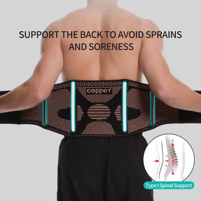 IYDOAMEA Copper Back Braces for Lower Back Pain, Breathable Lumbar Support Belt for Men and Women, Lower Back Brace for Herniated Disc, Sciatica, Scoliosis, Heavy Lifting Outdoorfun Dealsforyoudays