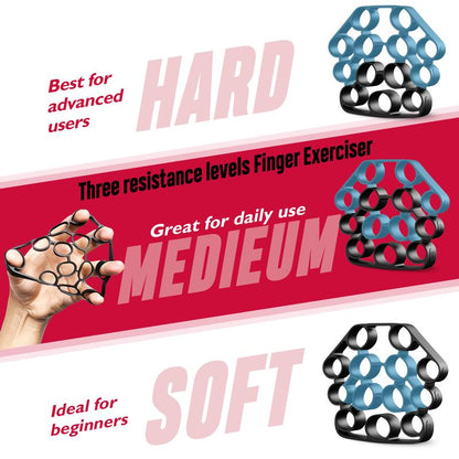 Fitbeast Grip Strength Trainer Kit, Pro Hand and Forearm Strengthener Kit - 6 Pack with Adjustable Resistance and Multi-Function Massage Balls for Hand Therapy, Grip Training, and Recovery