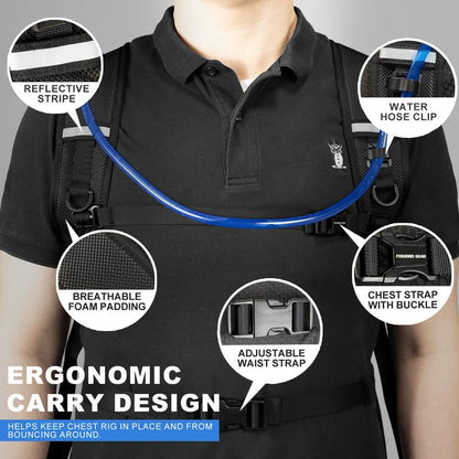 Lightweight 12L Hydration Backpack with 3L Water Bladder – Waterproof, Comfortable & Durable for Cycling, Hiking, Running, Climbing & Camping