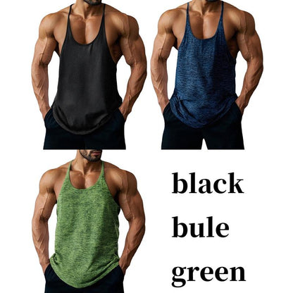 Lehmanlin Men'S Bodybuilding Vest Fitness Gym Shirt Y-Back Muscle Fitness Sports Stretch Quick-Drying Top (3 Pack) Athletic Wear Sleeveless Design Fathersdaygift Workout