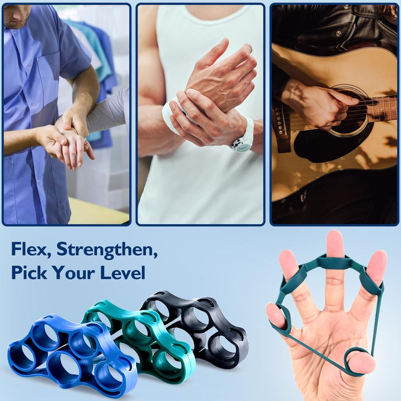 Fitbeast Grip Strength Trainer, Finger Exerciser, Forearm Strengthener 9-Piece Kit, Hand Grip Strengthener Targeted Strength