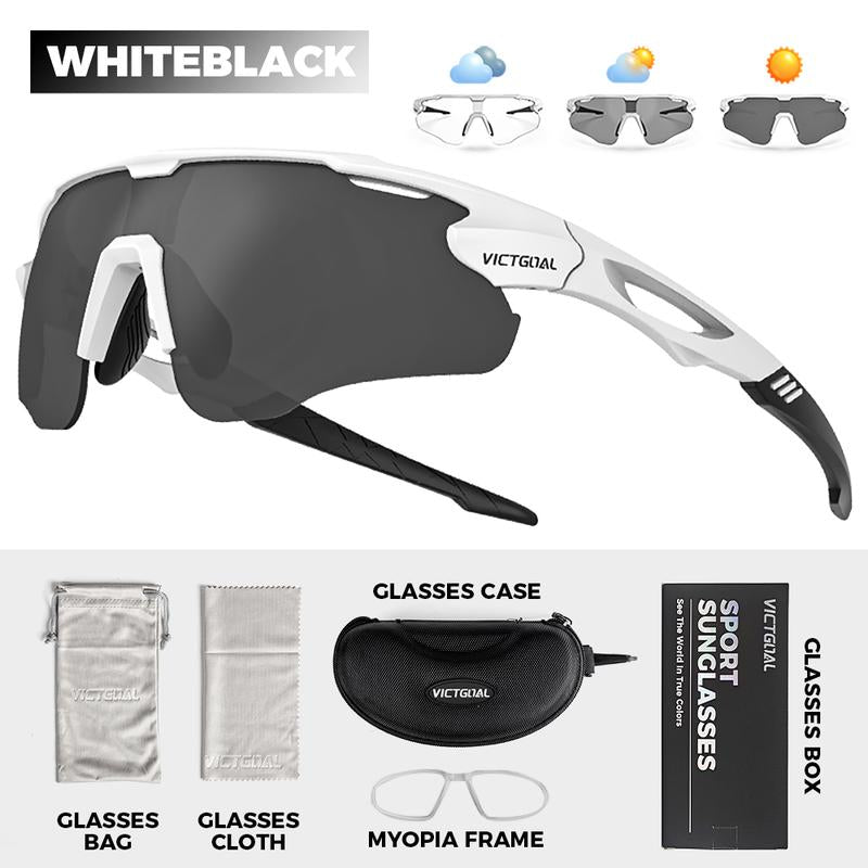 VICTGOAL Photochromic Cycling Glasses for Men Women Outdoor Sports UV400 Protection Bicycle Eyewear MTB Mountain Road Bike Eyeglass