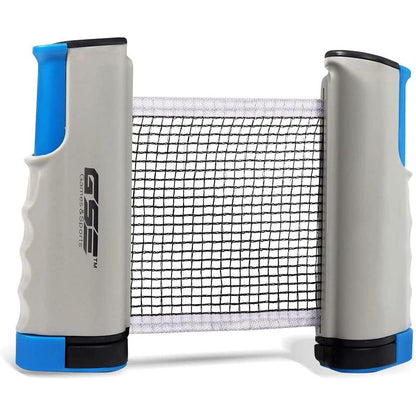 Adjustable Retractable Ping Pong Net & Post for Any Tables (Grey/Black/Orange/Blue)