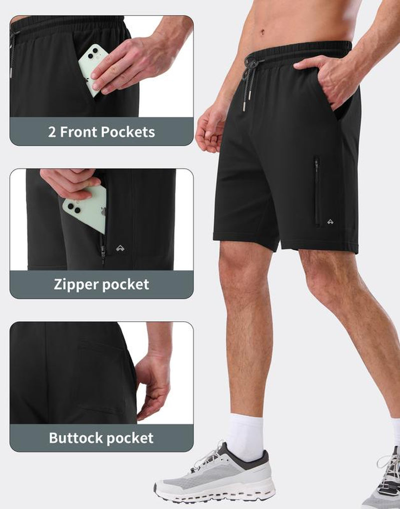 Pioneer Camp Sweat Shorts for Men 7" Inseam Cotton Athletic Casual Shorts with 4 Pockets for Gym Workout Lounge Summer Shorts