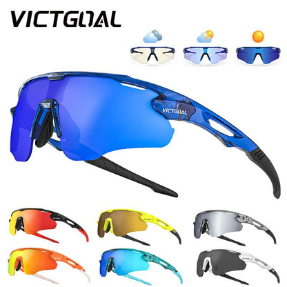 VICTGOAL Photochromic Cycling Glasses for Men Women Outdoor Sports UV400 Protection Bicycle Eyewear MTB Mountain Road Bike Eyeglass