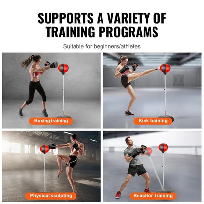 Boxing Speedy Bag Punching Bag with Stand for Adults and Teens, Height Adjustable, Speed Bags for Boxing for Training, Stress Relief and Fitness