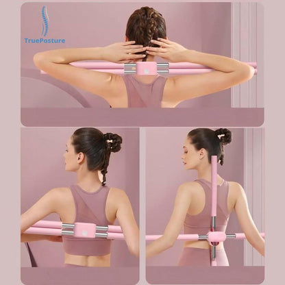 Trueposture Back Extender - Adjustable Yoga and Pilates Stick for Comfort and Stability - Stretching Aid